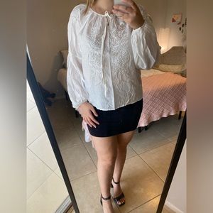 Beach shirt with the black skirt!